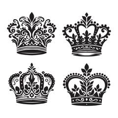 Silhouetted Royal Crowns for Branding
