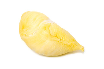 Mon Thong Durian is a signature Thai fruit known for its distinct smell and creamy sweet taste isolated on white background