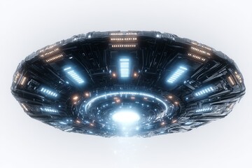 A transparent background isolates a UFO in a generative AI image