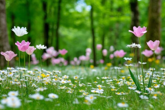 Soft focus green gardens provide a serene and peaceful virtual setting, making them perfect for online meetings