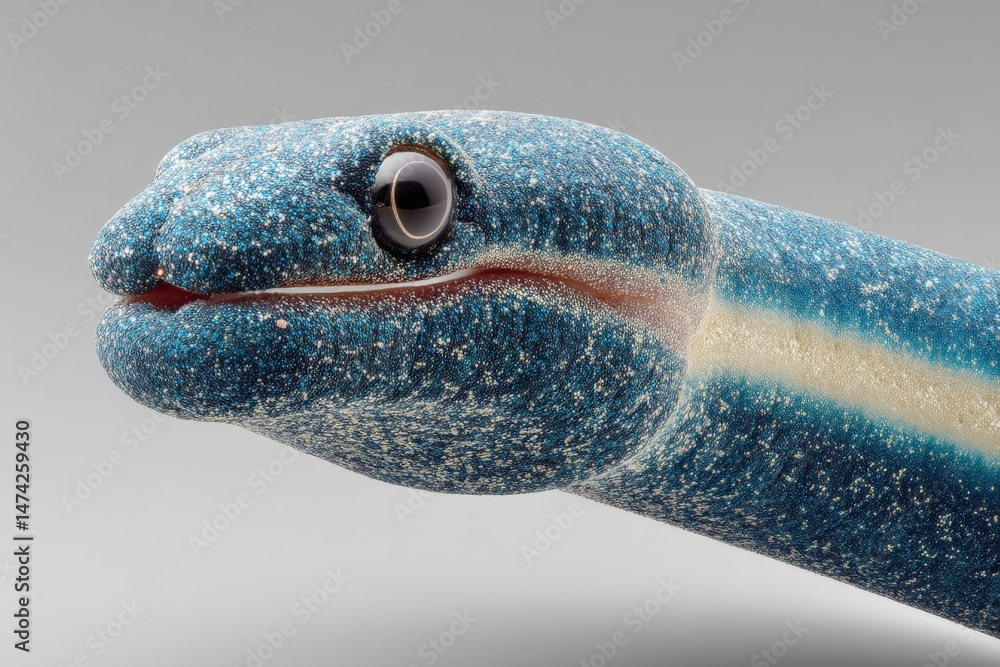 Poster unique creature with shimmering skin found in deep ocean waters