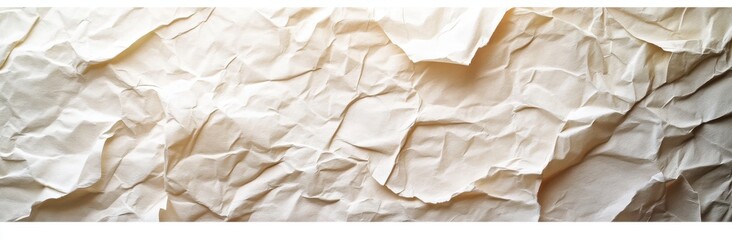Obraz premium Crumpled Beige Paper Texture Abstract Background