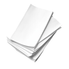 Stack of blank white papers ready for printing or writing