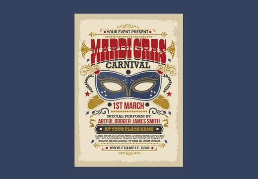 Mardi Gras Carnival Flyer