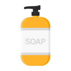 Hygienic Liquid Soap Pump Bottle Vector on White Background. Liquid Soap for Cleaning Hands.