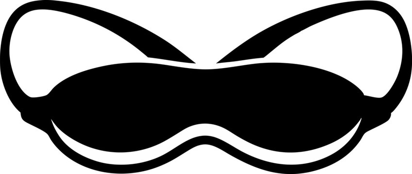 black goggles silhouette, protective eyewear clip art preview
