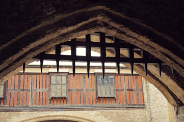medieval spiked security gate for a castle