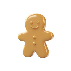 A smiling gingerbread man cookie a sweet treat for the holidays