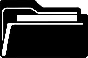 File Folder Tab Silhouette Vector   