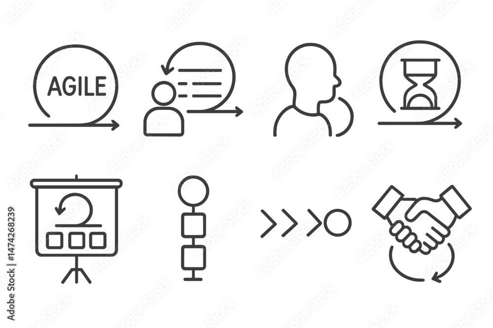 Poster vector illustration of devops concepts with ci/cd, tools, and processes in a modern tech environment
