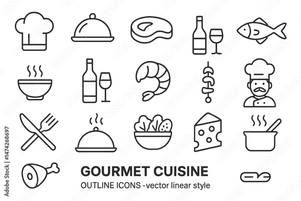 Aufkleber vector illustration depicting various navigation and mapping symbols in a minimalist style