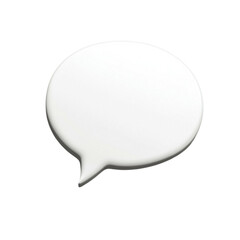 White blank speech bubble isolated on white background simple communication design element