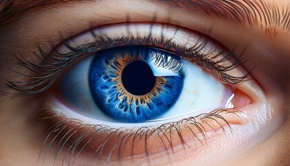 close up of a blue eye