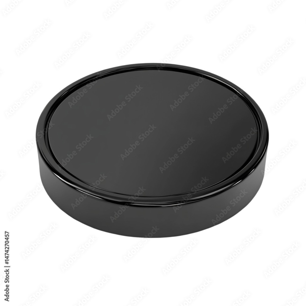 Aufkleber black circular lid isolated on white background simple design element