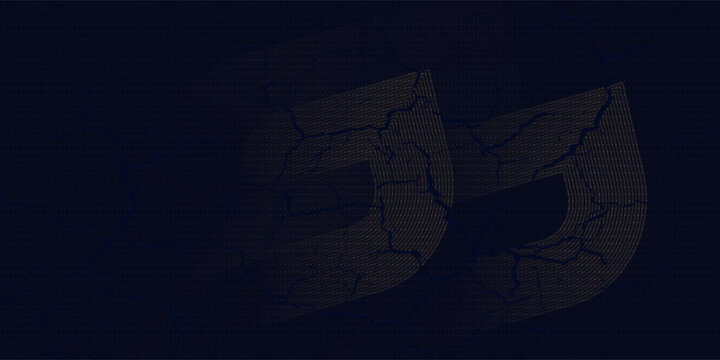 Dark blue circle line abstract background. Shiny blue circle geometric lines with future technology concept. Vector illustration