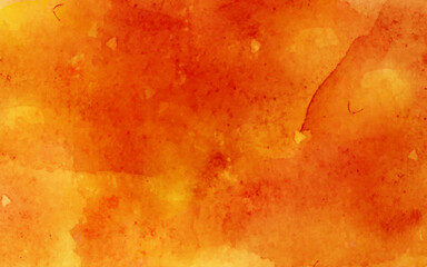 Hand painted watercolor texture, abstract colorful background, vector illustration. horizontal watercolor background with soft transitions. Autumn orange warm watercolor background