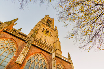 Historic church in the city center of Arnhem, The Netherlands