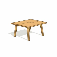 Fototapeta premium wooden table isolated on white