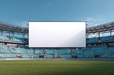 Obraz premium Stadium with seats and large screen display