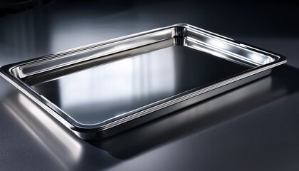 metal serving tray showcase kitchen product photography industrial atmosphere close up minimalism