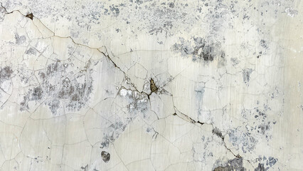 Abstract weathered plaster wall texture with intricate crack formations