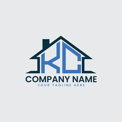 Modern Real Estate Logo with House Roof Icon and Custom Letter Monograms