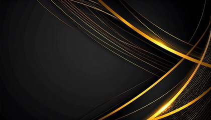 Fototapeta premium Dynamic golden waves abstract digital artwork modern design futuristic aesthetic close-up view
