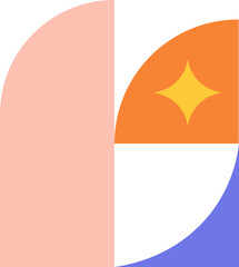 Minimalist geometric shape for modern, contemporary design decoration