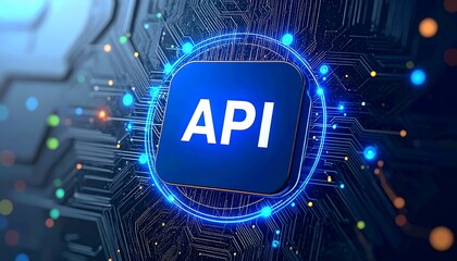 Close-up on innovative api integration for modern digital graphic design environments