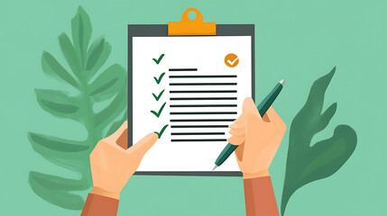  Employee highlighting accountability goals on a performance review 