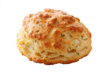 Golden-brown herb scone, freshly baked. Delicious!