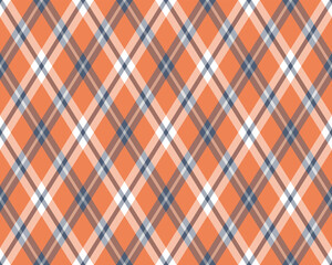 Argyle pattern of geometric rhombus. Harlequin check wallpaper design. Classic diamond shaped textile material for web background, print fabric clothing, sweater, wrapping paper, gift card, invitation