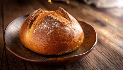 golden brown artisan bun crusty top soft inside food breakfast pastry