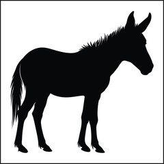 Obraz premium Mule Silhouette Clipart