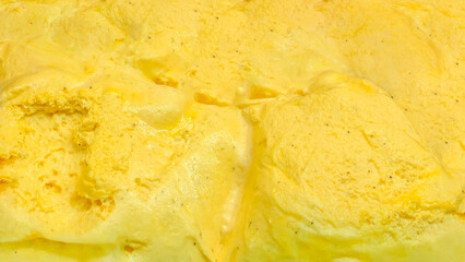 Detailed View of Sunkist Orange Ice Cream Texture