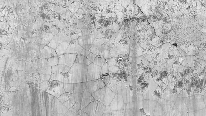 Distressed Concrete Wall with Deep Cracks and Textured Imperfections