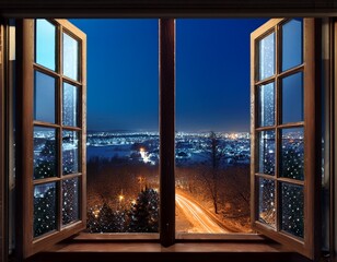 nighttime view from a window