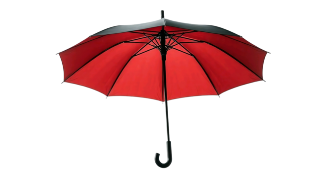 red umbrella isolated on transparent background - Powered by Adobe