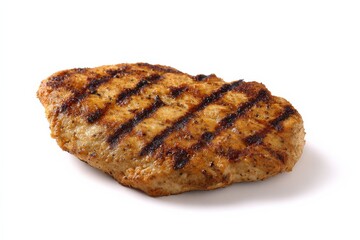 Perfectly grilled chicken breast, seasoned and ready to eat.