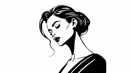 Elegant Line Art Portraits – Minimalist Black & White Female Faces