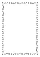 シンプルな手書きのかわいい天気の四角フレーム