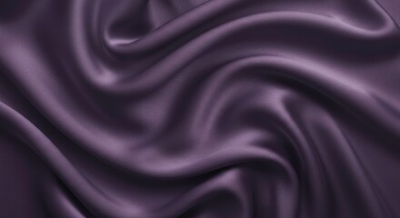 Obraz premium Luxurious dark purple silk fabric elegant drapery design texture background
