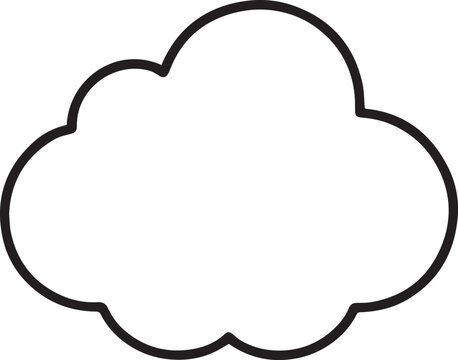 cloud outline vector illustraion