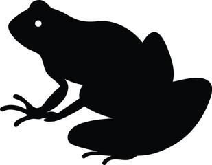 Toad on Lily Pad – Simple Silhouette Nature Illustration