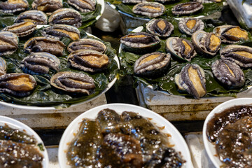 Delicious and fresh food ingredients sold in traditional markets