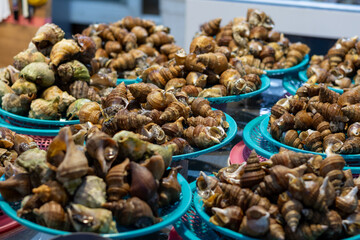 Delicious and fresh food ingredients sold in traditional markets