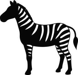 Fototapeta premium Zebra in Bold Contrast Pattern – Striking Black and White Design