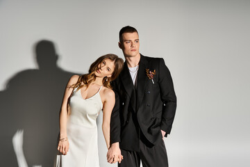 Celebrating the love of a stunning couple in an elegant and romantic bridal moment