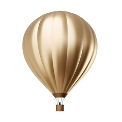Fototapeta premium 3d metallic icon of an air balloon in gold