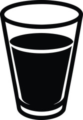 espresso shot glass icon vector illustration